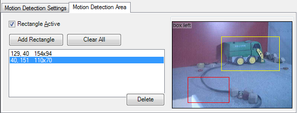 Motion Detection Area