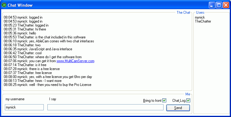 Server Chat Window